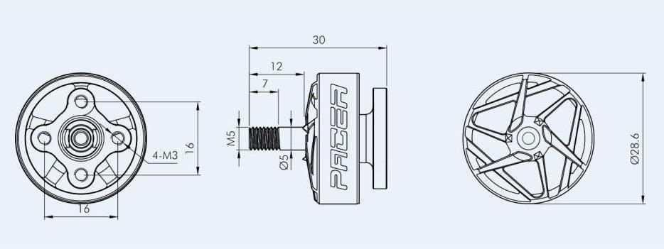 PACER P2306 V3.0 Brushless Outrunner Motor - upgraderc