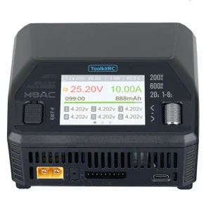 ToolkitRC M8AC 600W 20A 1-8S AC/DC Smart Charger XT60