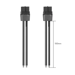 Flywoo Black XT60H Male / Female Pigtail Battery Cable (2pcs)